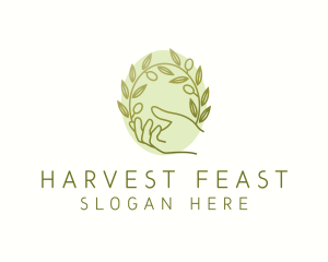 Organic Olive Plant logo design