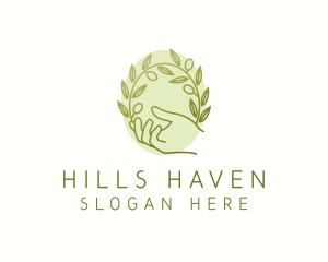 Organic Olive Plant logo design