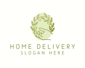 Organic Olive Plant logo design