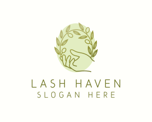 Organic Olive Plant logo design