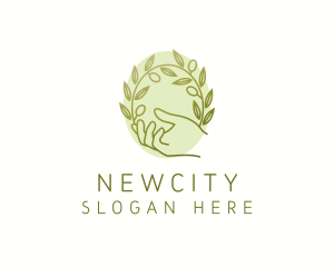 Organic Olive Plant logo design