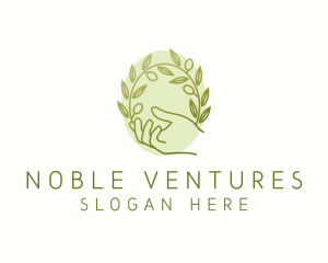 Organic Olive Plant logo design