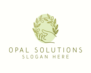 Organic Olive Plant logo design