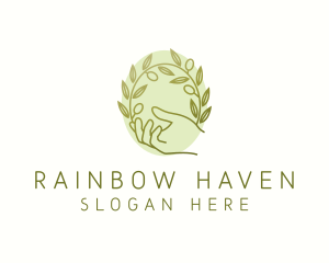 Organic Olive Plant logo design