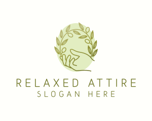 Organic Olive Plant logo design