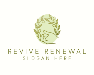 Organic Olive Plant logo design