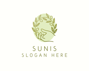 Organic Olive Plant logo design