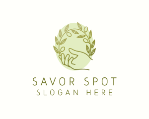 Organic Olive Plant logo design