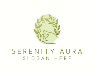 Organic Olive Plant logo design