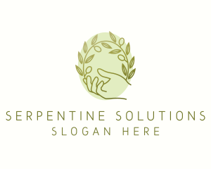 Organic Olive Plant logo design