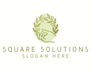 Organic Olive Plant logo design