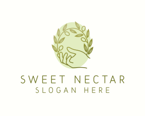 Organic Olive Plant logo design