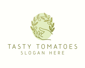 Organic Olive Plant logo design