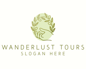 Organic Olive Plant logo design