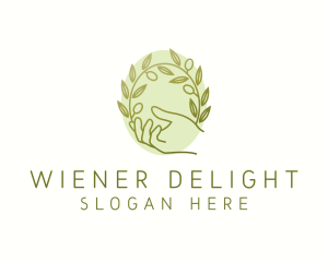 Organic Olive Plant logo design