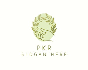 Organic Olive Plant logo design