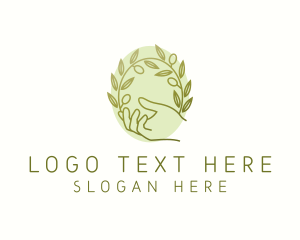 Vegan - Organic Olive Plant logo design