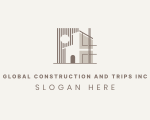 Architectural - House Architect Contractor logo design