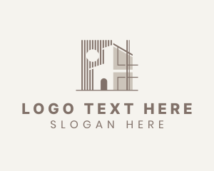 House Architect Contractor Logo