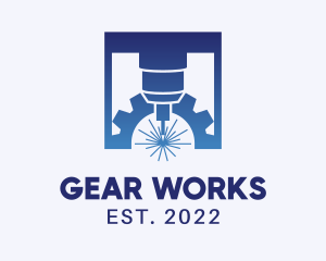 CNC Machine Gear logo design