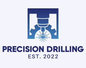 Drilling - CNC Machine Gear logo design