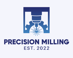 Milling - CNC Machine Gear logo design