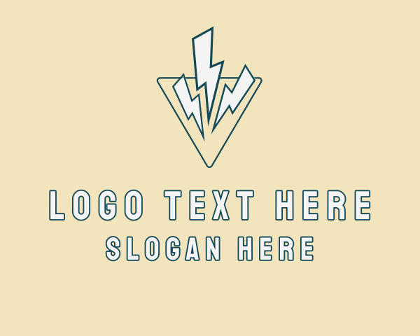 Power - Electric Lightning Bolt logo design