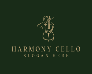 Cello Musician Recital logo design