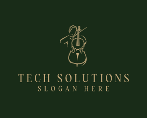 Performer - Cello Musician Recital logo design
