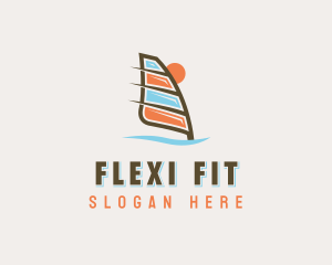 Windsurfing Watersports Fitness logo design