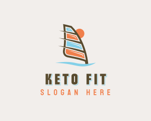 Windsurfing Watersports Fitness logo design