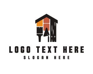 Plank - House Wall Construction logo design