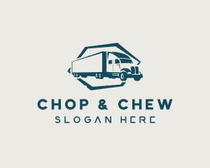 Delivery Trailer Truck Vehicle Logo