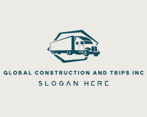 Vehicle - Delivery Trailer Truck Vehicle logo design