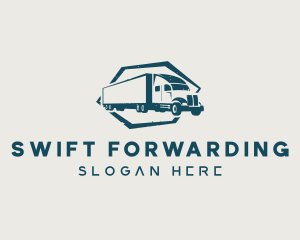 Delivery Trailer Truck Vehicle logo design