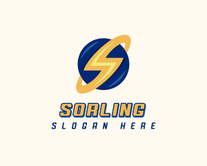 Electrician Lightning Letter S logo design