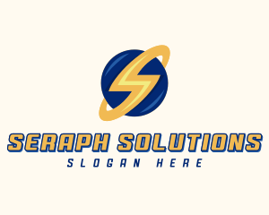 Electrician Lightning Letter S logo design