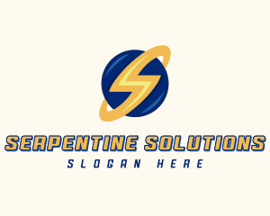 Electrician Lightning Letter S logo design