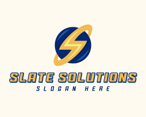 Electrician Lightning Letter S logo design