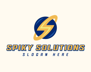 Electrician Lightning Letter S logo design