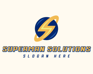 Electrician Lightning Letter S logo design