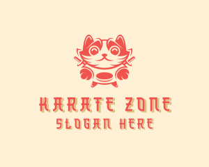 Karate - Ninja Cat Pet logo design