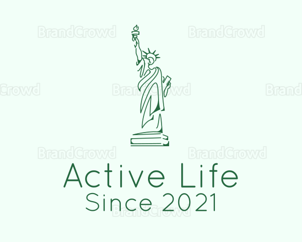 Green Statue of Liberty Logo