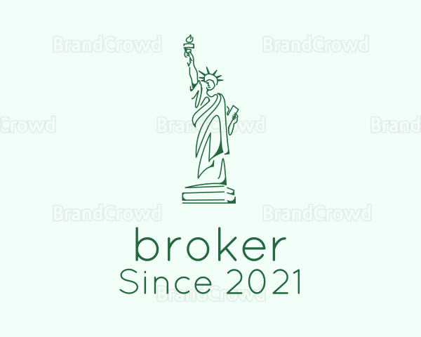 Green Statue of Liberty Logo