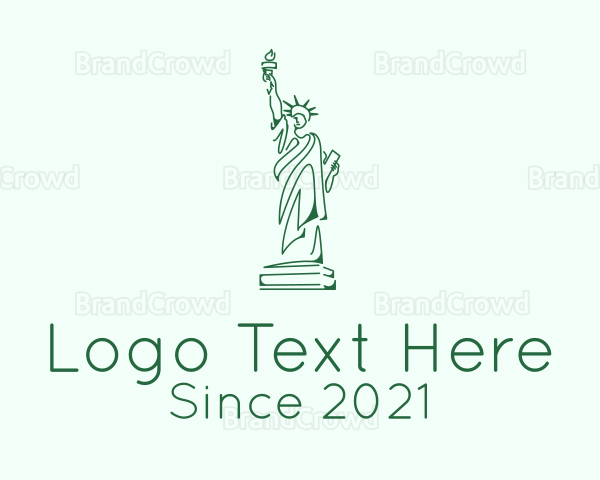 Green Statue of Liberty Logo