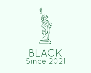 Travel - Green Statue of Liberty logo design