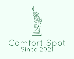 Green Statue of Liberty  logo design