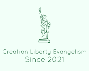 Green Statue of Liberty  logo design