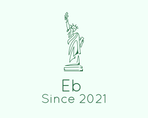 Destination - Green Statue of Liberty logo design