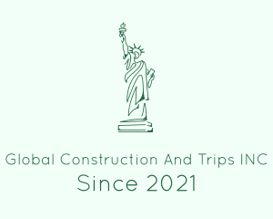 Green Statue of Liberty  logo design